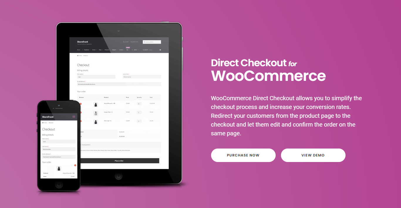 Direct Checkout for WooCommerce Pro v3.1.9 – WooCommerce单个产品直接付款插件